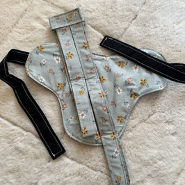 Hüpftier Set, rauchblau mit Blümchen