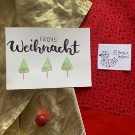 Weihnachtskarte "Drei Bäume"