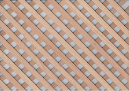 Diagonalgitter Raster 12 x 12 mm, Holzart Buche