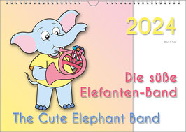 The Music Calendar "The Cute Elephant Band" 2024, DIN A3