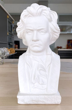 Ludwig van Beethoven Bust Made of Alabaster Gypsum and Six Free Add-Ons