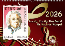 The Bach Calendar "Mr. Bach on Stamps!" 2026, DIN A2