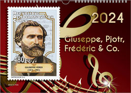 The Composers Calendar "Giuseppe, Pjotr, Frédéric & Co." 2024, DIN A3