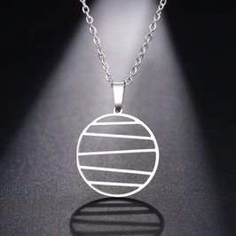 Collier géométrique infini circle (acier inoxydable)