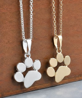 Collier Enfant Empreinte de chat Or