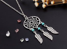 Collier Femme Attrape Rêve - Argenté