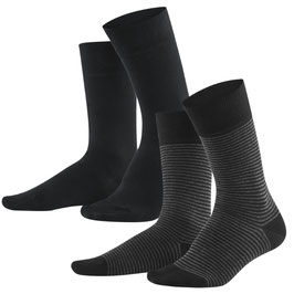 Living Crafts Socken 2er Pack Stone Grey-Anthrazit Melange