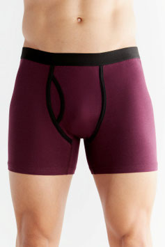 Albero Natur Boxershort  mit Eingriff aubergine