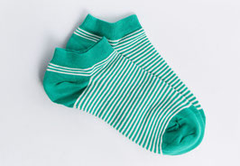 Albero Natur Streifen Sneaker Socken grün-natur