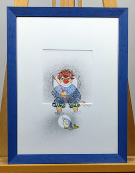 Dreyer, Ingeborg - Clown mit Angel und Fisch