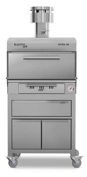 FORNO A CARBONE CON MOBILE ARMADIATO CON ANTE INOX MODELLO 50 P850501SS