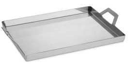 VASSOIO IN ACCIAIO INOX CON MANICI 22 × 14 CM, CAPACITÀ 0,45 L, 1PZ A CONFEZIONE P296415