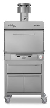 FORNO A CARBONE, CON MOBILE ARMADIATO, CON ANTE INOX MODELLO 90 P850901SS