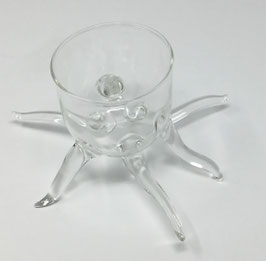 COPPA OCTOPUS BOROSILICATO TRASPARENTE SOFFIATO A BOCCA