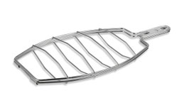 CESTELLO PER GRIGLIARE PESCE, INOX, MISURE 33X19(INTENO), TRAMA LARGA, 1PZ A CONFEZIONE P851010