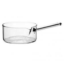 BOROSILICATE SAUTE PAN GLASS , Ø9 cm , 18x4 cm , 150 ml , 1pz.