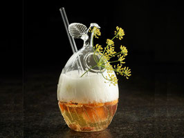 BICCHIERE MANGO  ,  BOROSILICATO  TRASPARENTE SOFFIATO A BOCCA 160/0095