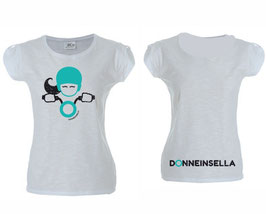 T-shirt Glitter Bianca Donneinsella