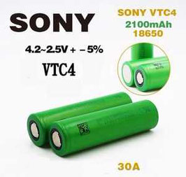 Sony - US18650 VTC4 2100mAh Li-Mn 30A (Pulse-60A) IMR