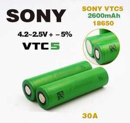 Sony - US18650 VTC5 2600mAh Li-Mn 30A (Pulse-60A) IMR