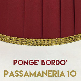 IMPERO PLISSE' PONGE' BORDO' CON PASSAMANERIA 10