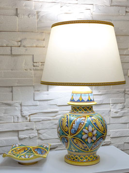 Lume h.55 cm in Ceramica di Caltagirone decoro Palermo
