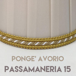 CONO PLISSE' PONGE' AVORIO CON PASSAMANERIA 15