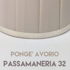IMPERO PLISSE' PONGE' AVORIO CON PASSAMANERIA 32