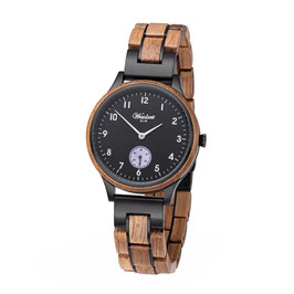 GIN Black Berry Herren Chronograph mit Holzband