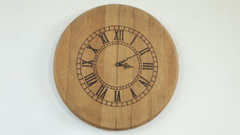 Wanduhr Brennmotiv