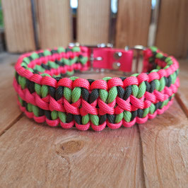 Halsband Bergkette pink/grün