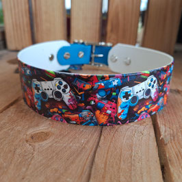 Halsband Biothane Gamer blau