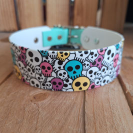 Halsband Biothane sweet skulls mint