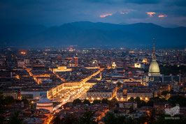 Panorami 5a - Vista notturna su Mole Antonelliana e Piazza Vittorio