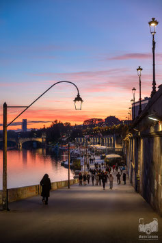 Il fiume Po 1b - Tramonto ai Murazzi