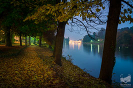 Parchi e giardini 2a - Scorcio sul Po alla sera