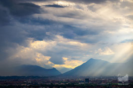 Panorami 12 - Tramonto sulla Sacra di San Michele e la Val di Susa