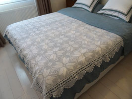 Großes handgefertigtes Plaid mit Sternenmuster (12B)