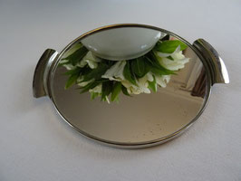 Tablett Art Deco Metall Griff Gebrauchsspuren Frankreich Deko (L)