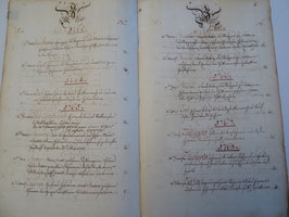 Antikes Dokument aus dem 18. Jahrhundert - Notarunterlagen (Nr. 53 und Nr. 60) (D)
