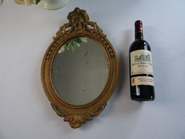 Spiegel Bekrönung Originalglas oval 1900 Frankreich Vintage (D)