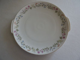Große Servierplatte, Kuchenplatte mit Frühlingsblumen (L)