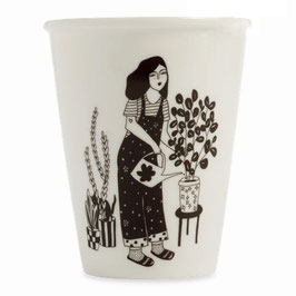 Illustrierter Keramik Becher PLANT LOVER (Helen B)