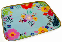 Tablett Square Flowergarden Hellblau L (Noi)