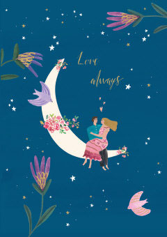 Klappkarte Moon "Love Always" (Roger la Borde)
