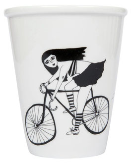 Illustrierter Keramik Becher FIXIE GIRL (Helen B)