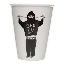 Illustrierter Keramik Becher BAD ASS CLUB (Helen B)