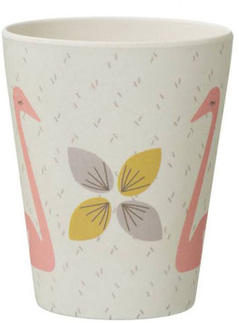 Bambusbecher "Schwäne" (Fresk)