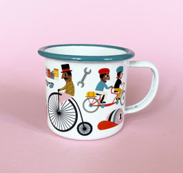 Emaille Tasse "BIKE LOVER" (OMM Design)