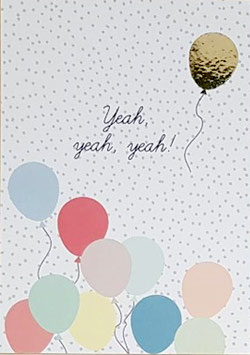 Postkarte "Yeah, yeah, yeah!" (Rasmussons) Ballons